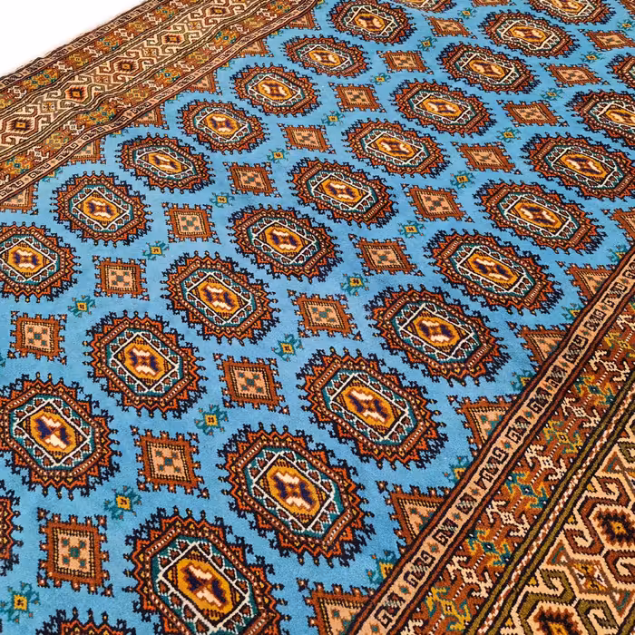 فرش دستبافت دو و نیم متری مدل ترکمن کد 1154