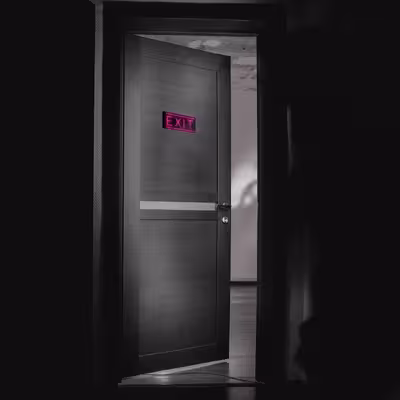چراغ دیواری نئون دیزاین طرح Exit-BL_PN