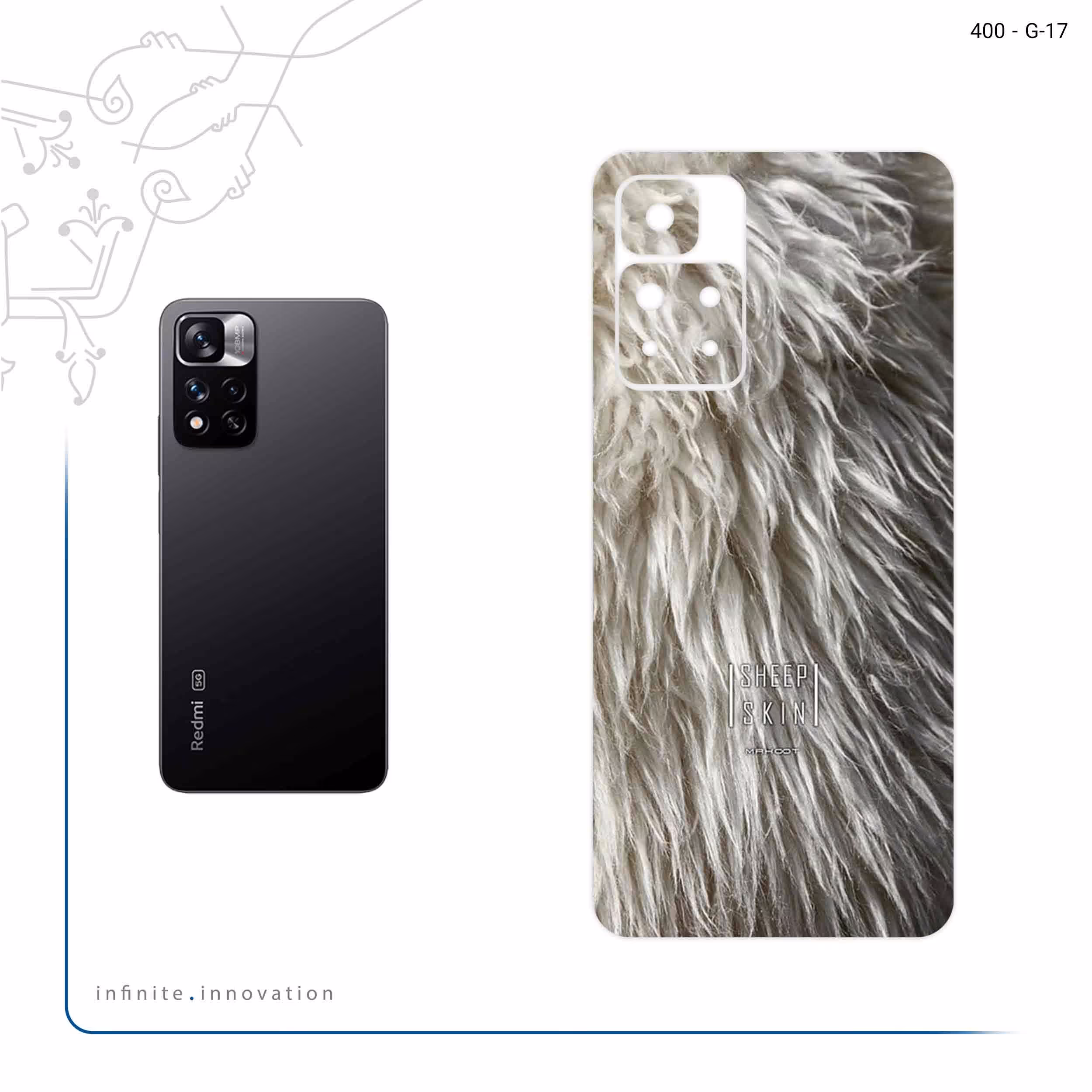 برچسب پوششی ماهوت مدل Sheep Skin مناسب برای گوشی موبایل شیائومی Redmi Note 11 Pro Plus 5G