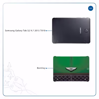 برچسب پوششی ماهوت مدل Bentley مناسب برای تبلت سامسونگ Galaxy Tab S2 9.7 2015 T810