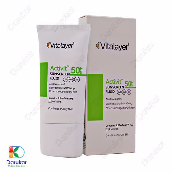 فلوئید ضد آفتاب پوست چرب ویتالیر مدل اکتی ویت SPF50