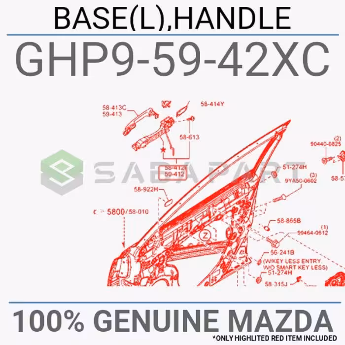 پایه دستگیره مزدا 6 – جلو سمت چپ – محصول اصلی