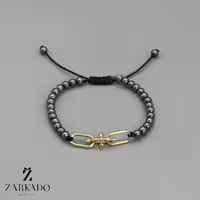 دستبند مرواریدی و پلاک طلا تیفانی تایتان