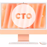 آی مک 24 اینچ M4 کاستوم پردازنده 10core – 10core حافظه رم 24 گیگابایت ظرفیت 256 گیگابایت SSD نارنجی Z1EV00090 - Hiappleir