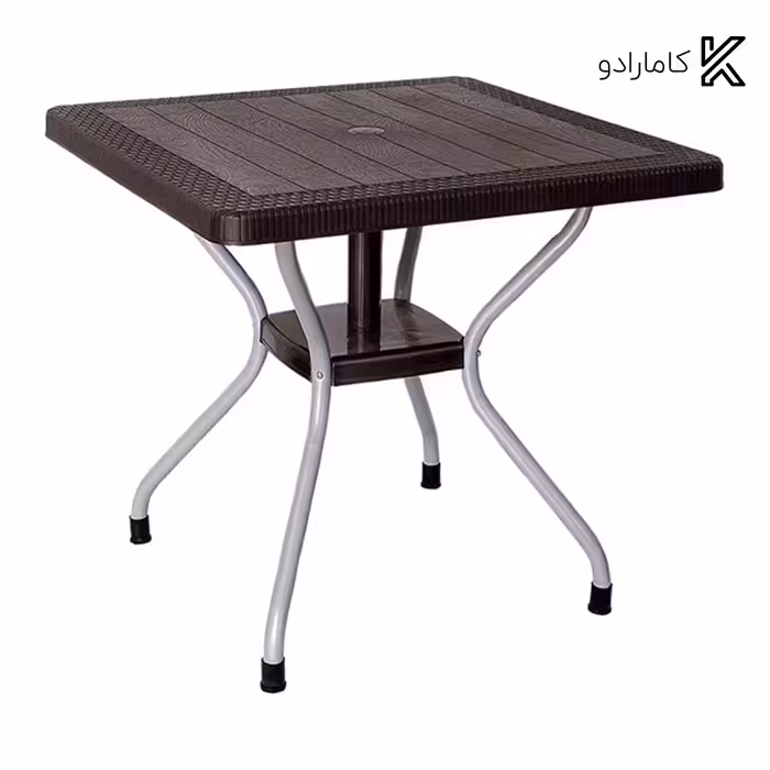 میز مربع حصیر بافت پایه فلزی کد 623