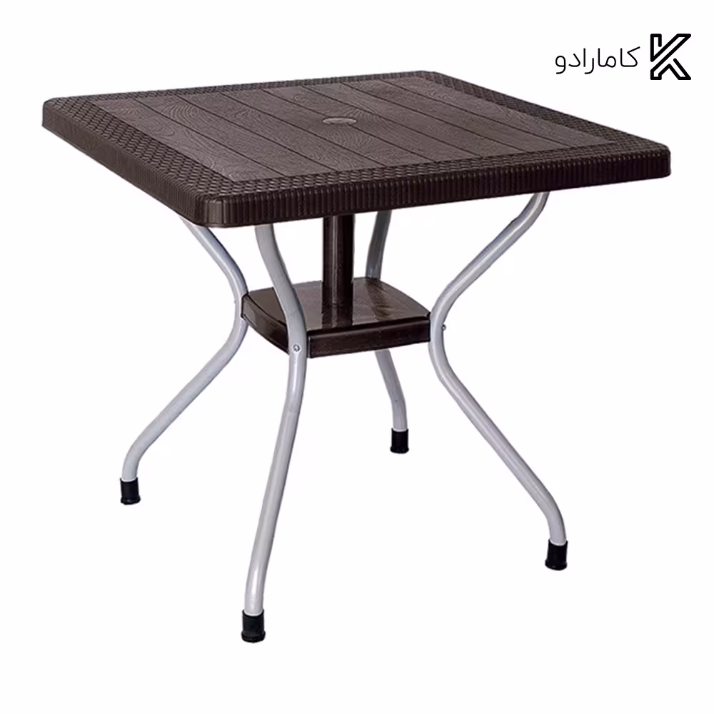میز مربع حصیر بافت پایه فلزی کد 623