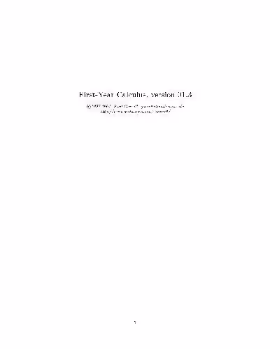 خرید و دانلود نسخه کامل کتاب Notes on first-year calculus