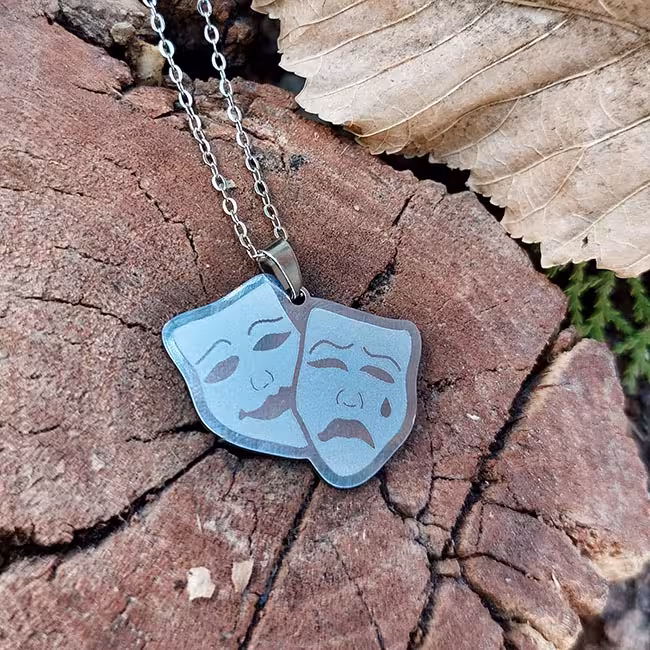 گردنبند استیل صورتک کد94