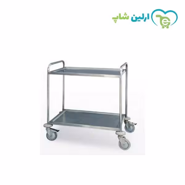ترالی حمل استیل دو طبقه