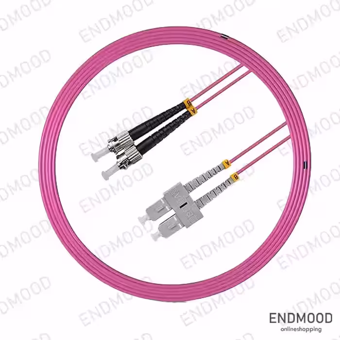 پچ کورد فیبر نوری 5 متری داپلکس نگزنس Nexans OM4 SC-ST