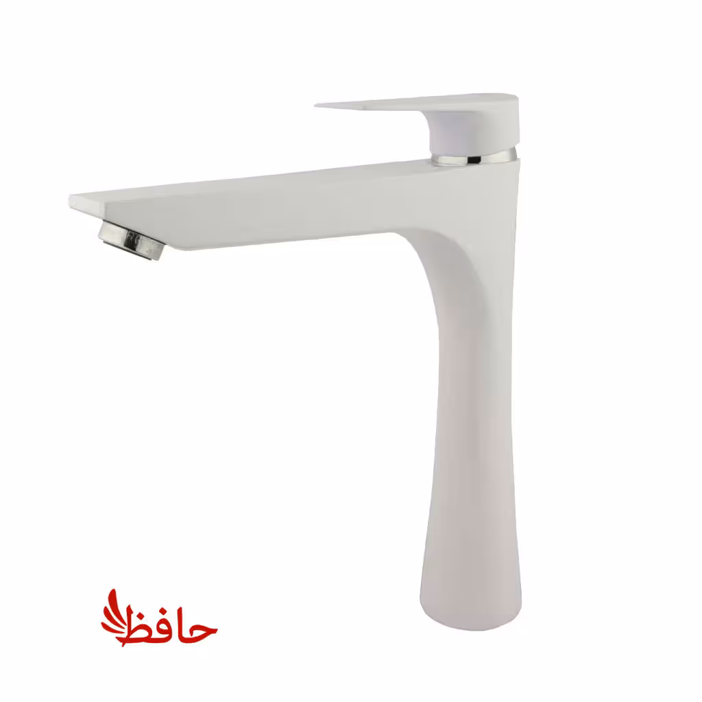 شیر روشویی پایه بلند راسان مدل آتیس سفید کروم