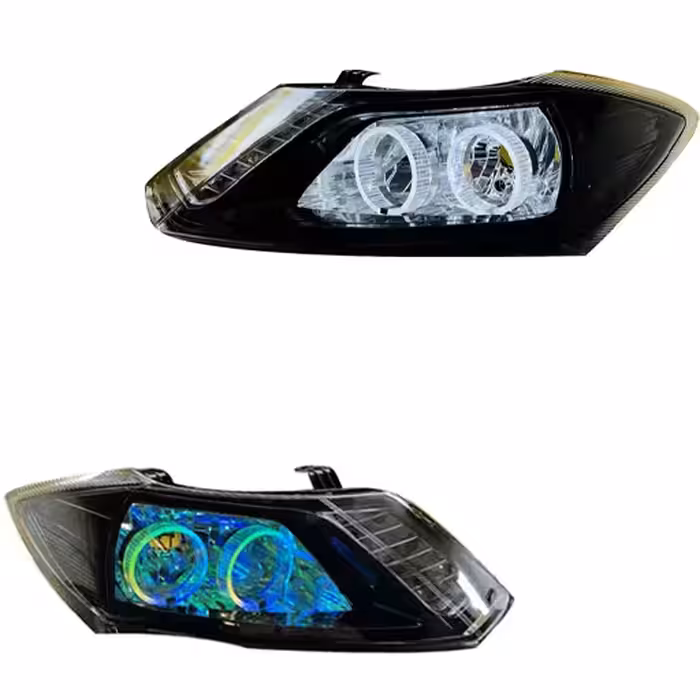 چراغ جلو اسپرت ساینا مدل حلقه 3D مولتی کالر (ریموت دار) داخل فابریک بدون موتور دو عددی