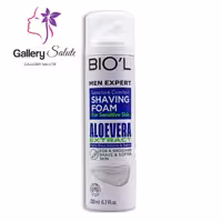 فوم اصلاح مردانه بیول حاوی عصاره آلوئه ورا پوست حساس 200 میلی لیتر Biol Shaving Foam With Aloe Vera Extract 200 ml