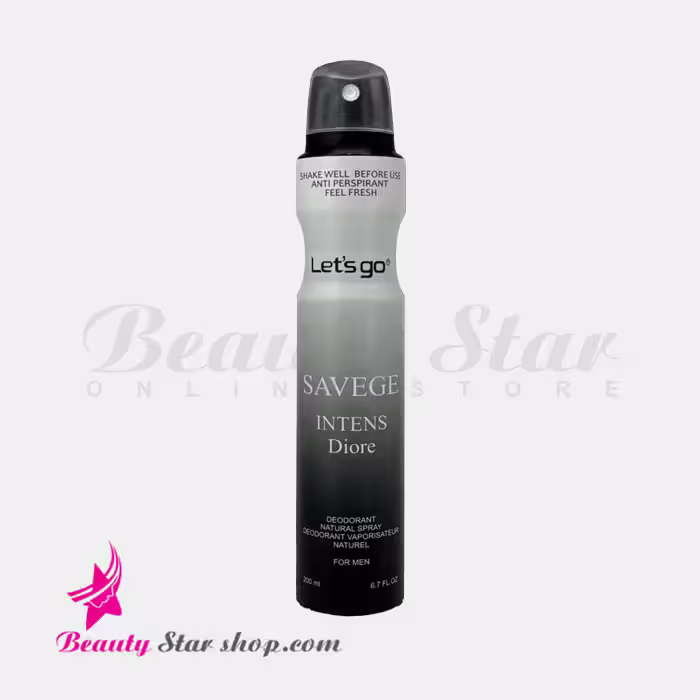 اسپری خوشبو کننده بدن مردانه لتس گو مدل Sauvage Dior حجم 200 میلی لیتر