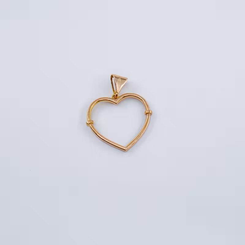 پلاک طلا طرح قلب