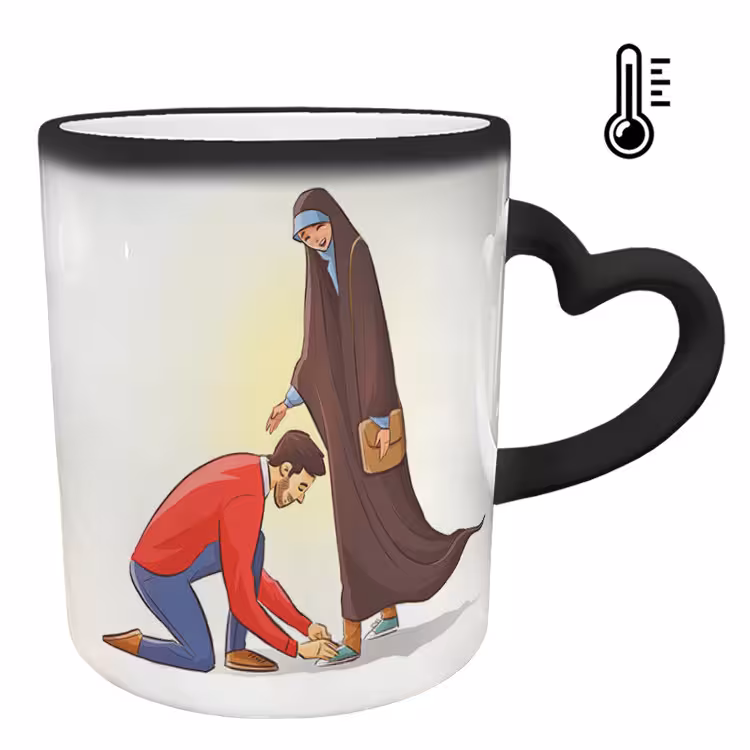 خرید ماگ-لیوان حرارتی  دسته قلبی  عاشقانه کد 271