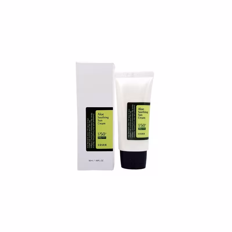 کرم ضد آفتاب مدل آلوئه ورا Aloe Sooting Sun cream SPF 50 کوزارکس، 50 میل