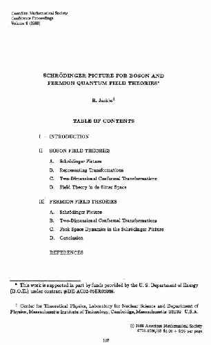 خرید و دانلود نسخه کامل کتاب Schroedinger picture for boson and fermion quantum field theories