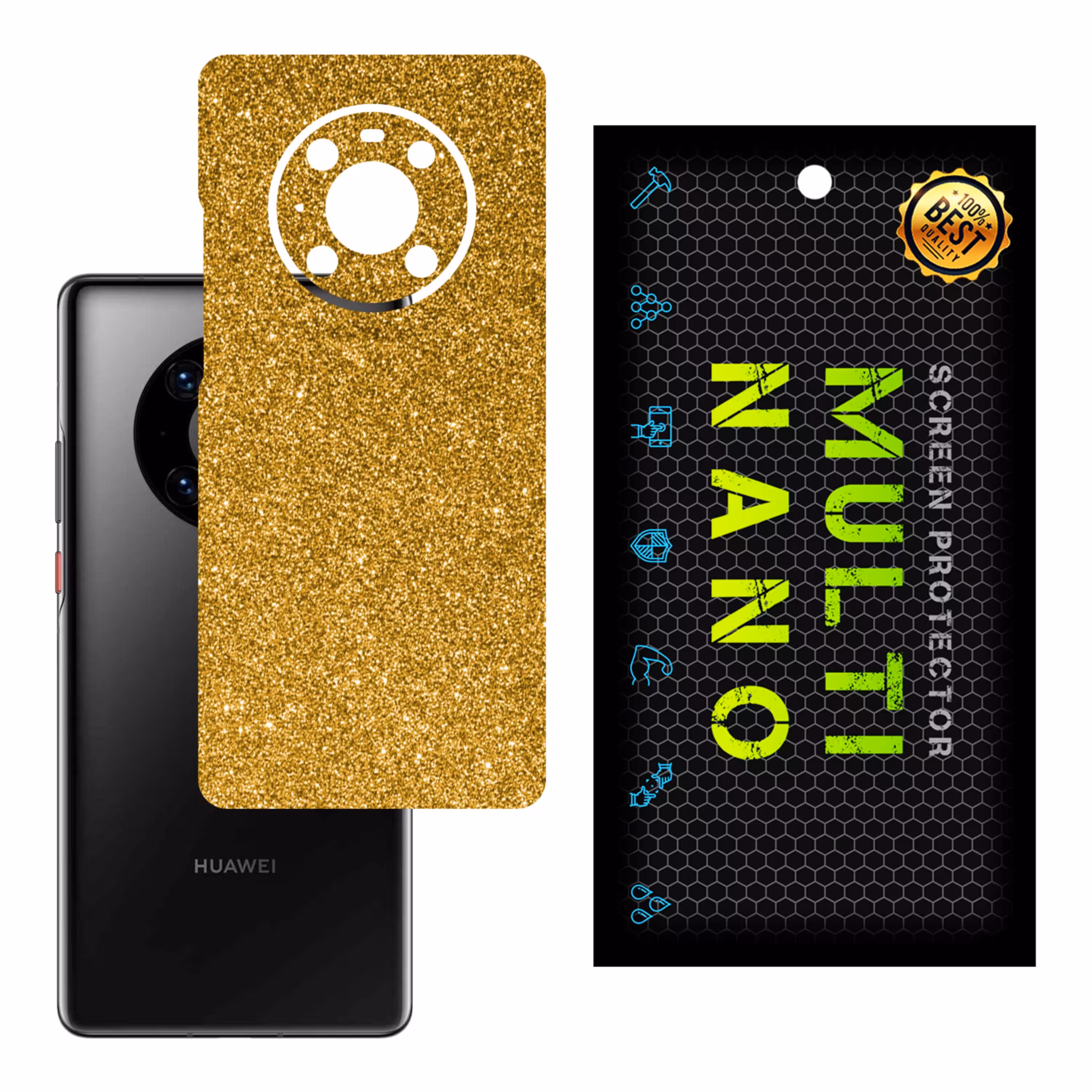 برچسب پوششی MultiNano مدل X-G1F-Gold برای پشت موبایل هوآوی Mate 40 Pro