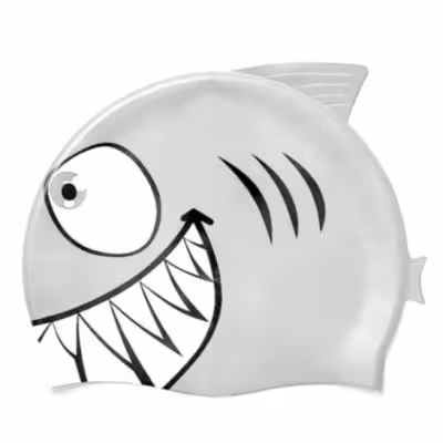 کلاه شنا بچه گانه طرح کوسه ( Speedo ) طوسی