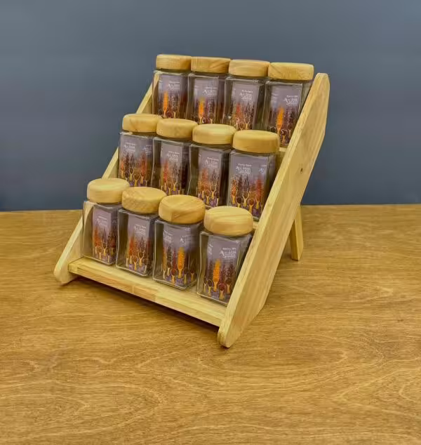 سرویس جا ادویه چوبی 12 تایی استنددار لوناوود 2حالته (شهرستان(تیپاکس)و پیک(تهران))