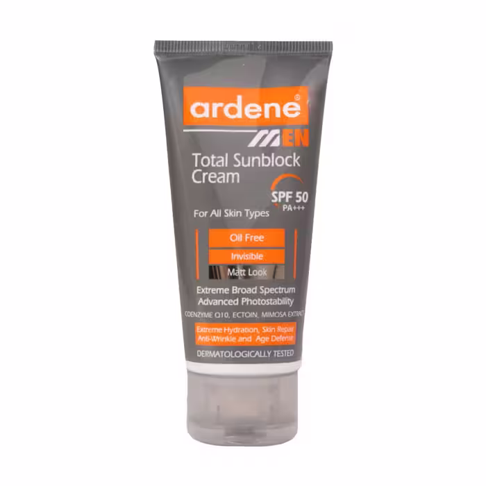 کرم ضد آفتاب آقایان SPF50 آردن مناسب انواع پوست