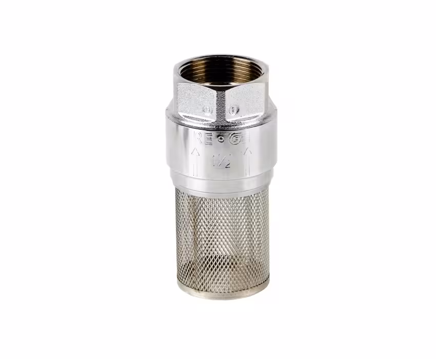 شیر یکطرفه برنجی کرومی خنبره فیلتر دار 1.1/2 اینچ مدل 08 3141