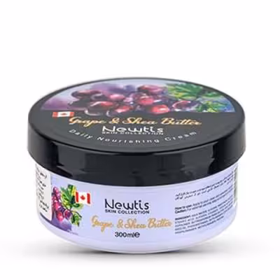 کرم مرطوب کننده کاسه ای انگور و شی باتر 300میل نیوتیس|Newtis Grape And Shea Butter Daily Nourishing Cream 300ml