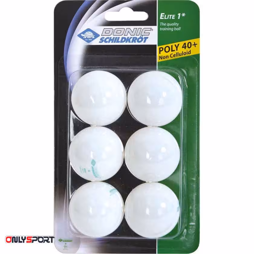 توپ پینگ پنگ Donic Schildkrot 1-Star Elite Poly 40 (اقساط)