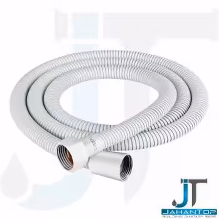 شیلنگ دوش فنری ریزبافت برنجی سفید کهن