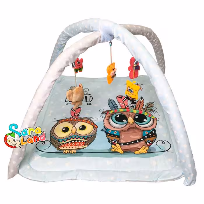 تشک بازی کودک با عروسک های پولیشی طرح جغد سرخپوست