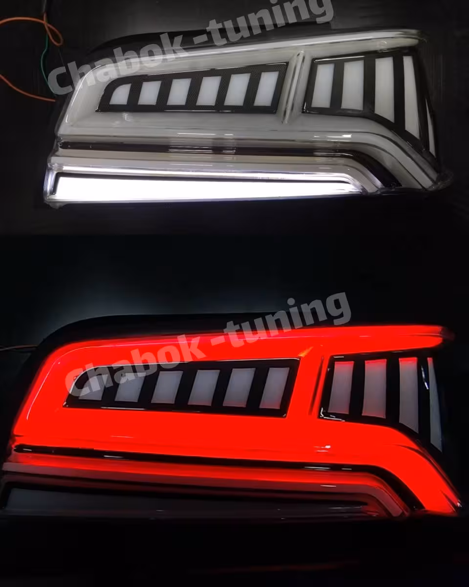 چراغ عقب پژوپرشیا  طرح آئودی سفید برجسته