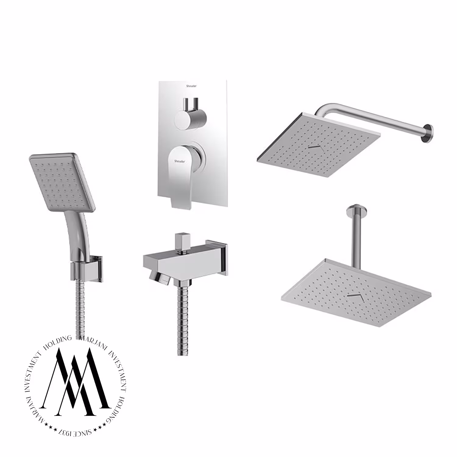 شیر حمام توکار شودر مدل رومرپلاس ABS تیپ 4 (کروم)