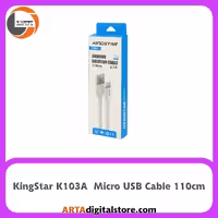 کابل میکرو یو اس بی  KingStar K103A White طول 110cm