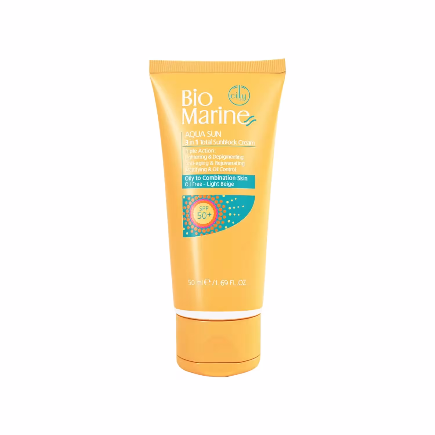 بایومارین-ضدافتابSPF50پوست چرب و مختلط بژ روشن