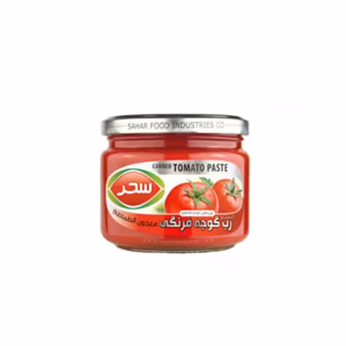 کنسرو رب گوجه فرنگی شیشه ای سحر 340 گرمی