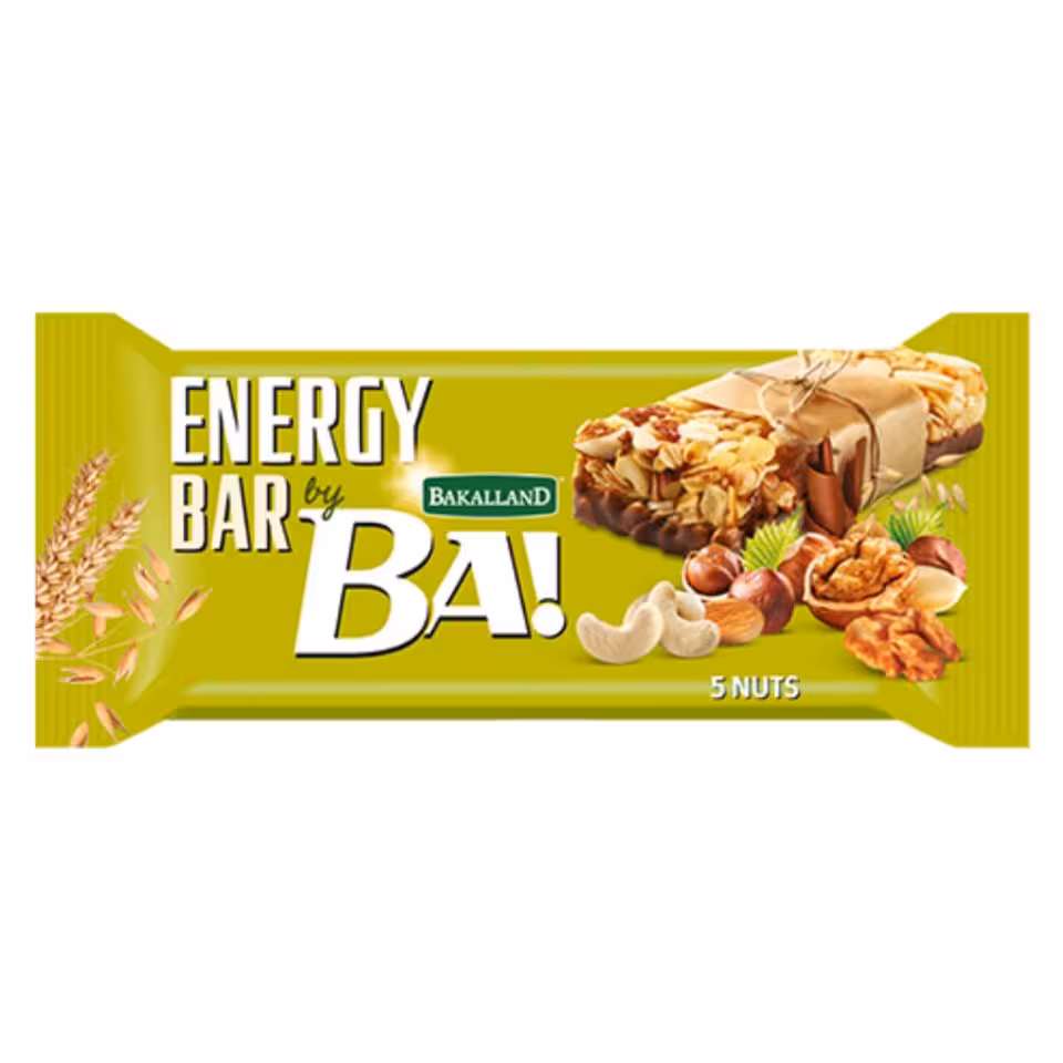 انرژی بار غلات 5 مغز باکالند (40 گرم) bakalland