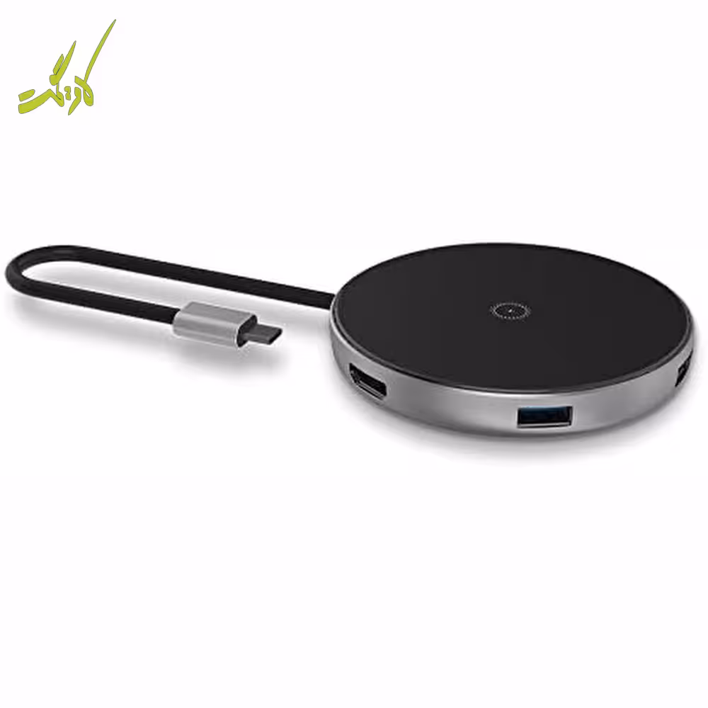 هاب تایپ سی و شارژر بی سیم JCPAL مدل JCPAL USB-C Hub Elex Series JCP6224