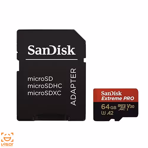 کارت حافظه microSD سن دیسک Sandisk Extreme PRO XC UHS-1 U3 V30 100MB/S 64GB