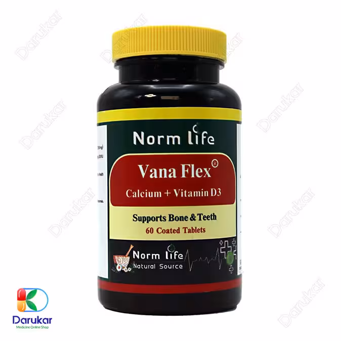 قرص وانا فلکس کلسیم و ویتامین D3 نورم لایف 60 عدد