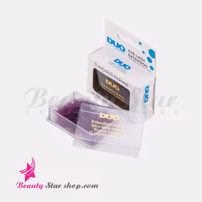 مژه کلاسیک رنگی بنفش دوو سایز 10 میل