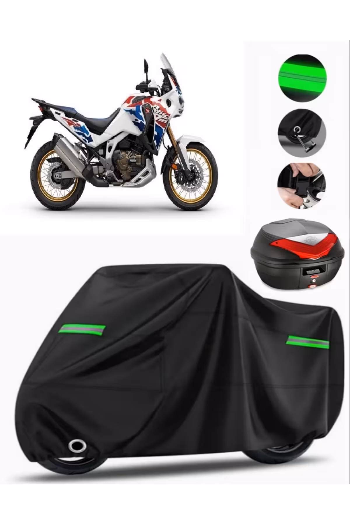 چادر موتورسیکلت مشکی HONDA CRF1100L آفریقا دوقلوی موتور سیکلت ورزشی TARKET PREMIUM MotoEn