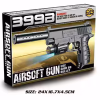 اسباب بازی تفنگ کلت ساچمه ای لیزردار کد 399