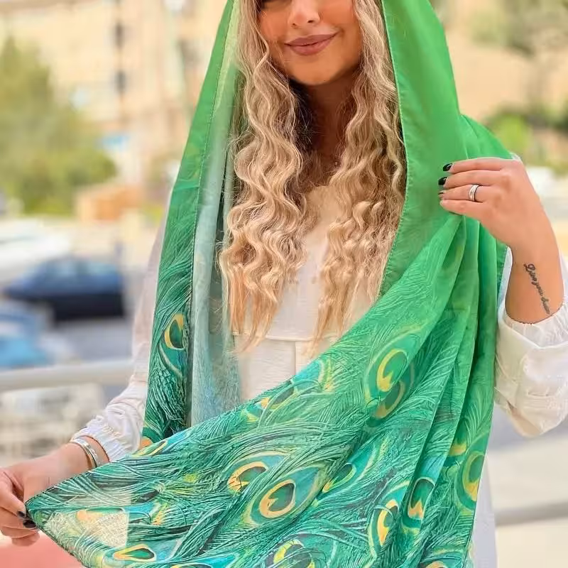 شال نخ اعلا دور دستدوز پاییزه ایستایی عالی کیفیت تضمینی ارسال رایگان به سراسر ایران