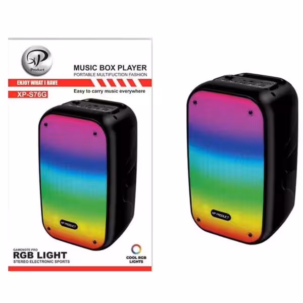 اسپیکر شارژی و بلوتوثی RGB دار ایکس پی XP-S76