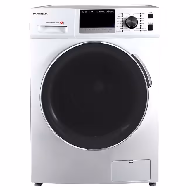 ماشین لباسشویی پاکشوما 8 کیلویی نقره ای مدل BWF-40806 ST