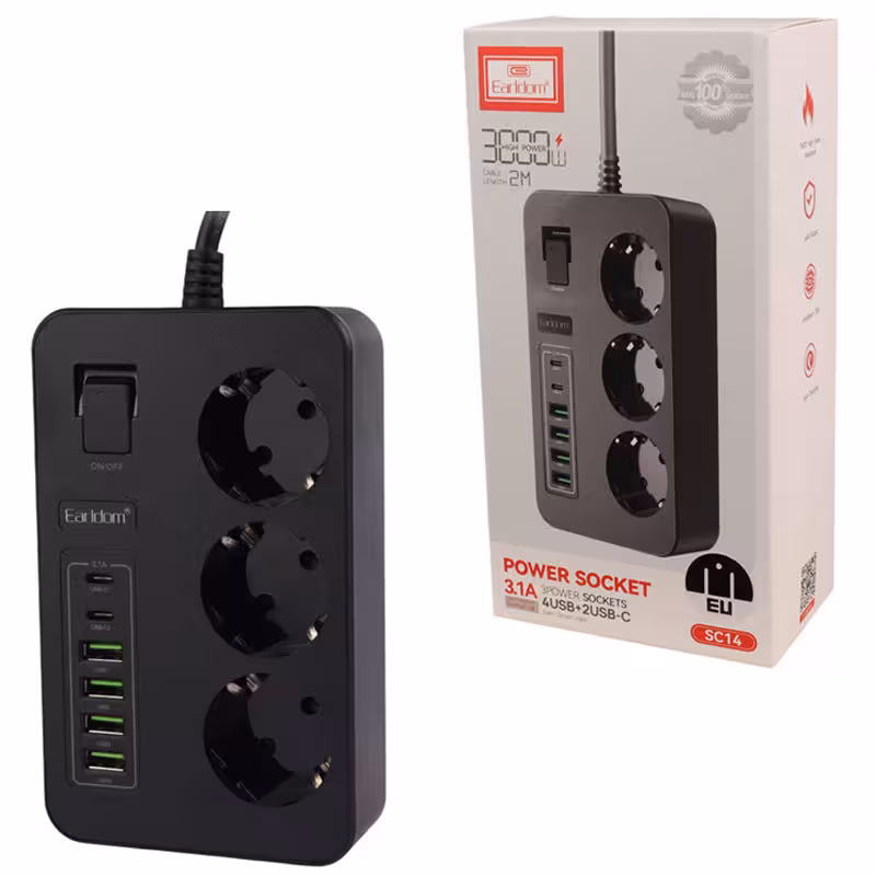 سه راهه ارلدوم مدل ES-SC14 EU Plug