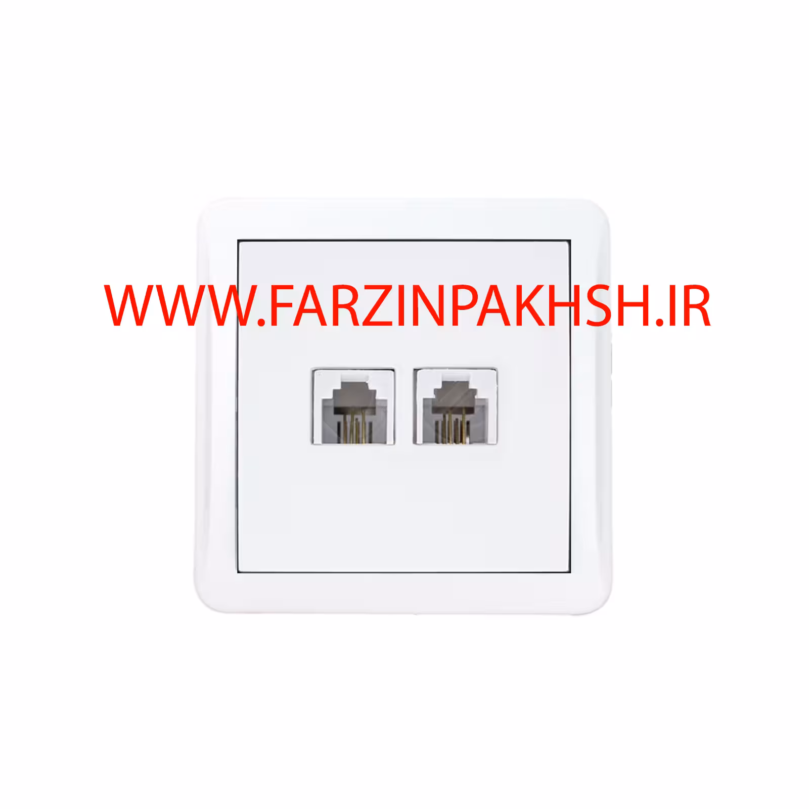 پریز تلفن دو سوکت روکار پارت الکتریک مدل شهاب 4055
