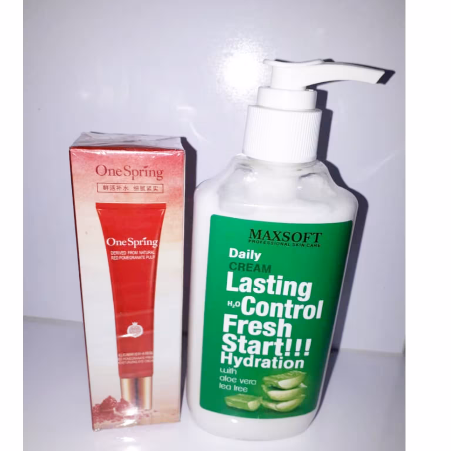 پک دو عددی آبرسان مکس سافت آلوئه ورا +کرم دور چشم انار