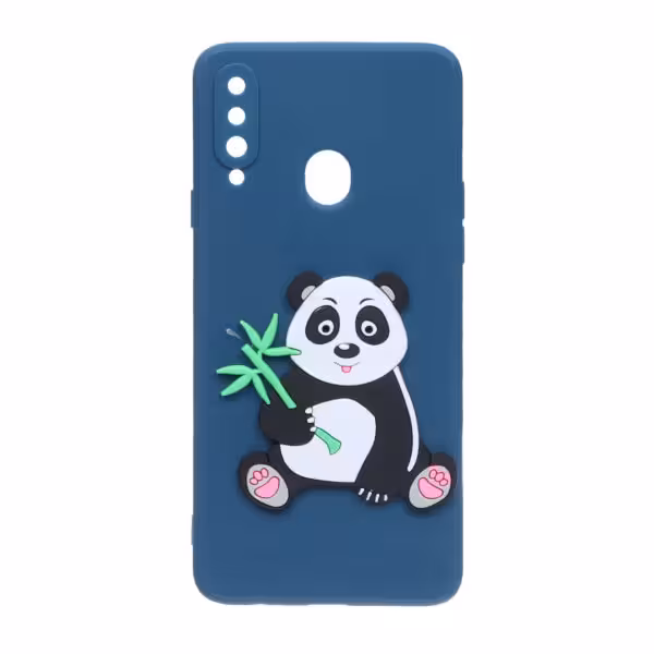 قاب-گارد موبایل عروسکی برجسته داخل خز مدل Samsung A20S – سرمه ای-کد2982